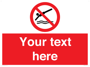 Custom prohibition no diving